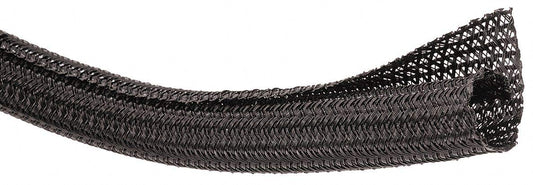 Braided Sleeving, 25 Ft, Black