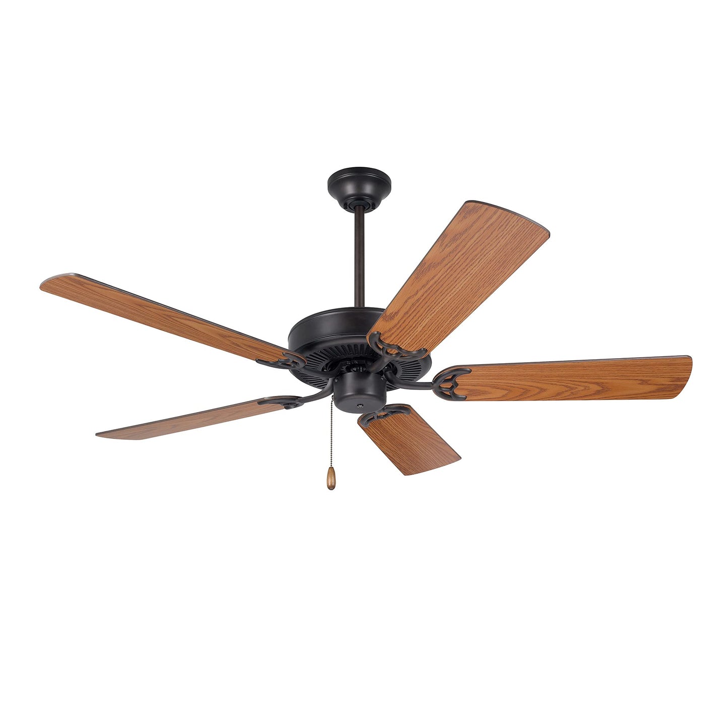 kathy ireland HOME Builder Ceiling Fan, 52 Inch | Traditional Fixture with 5 Reversible Blades and 4.5-inch Downrod | Light Kit Adaptable, Oil Rubbed