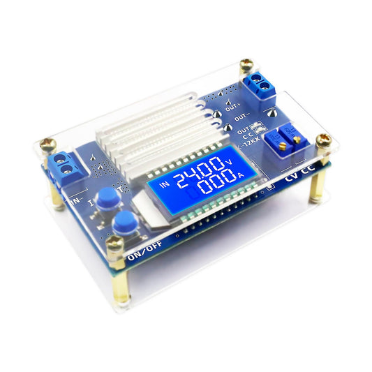 DaFuRui DC Buck Converter, 1Pack 5.3V-32V to 1.2V-32V 12A Adjustable Power Supply with LCD Display Volt Transformer Reducer