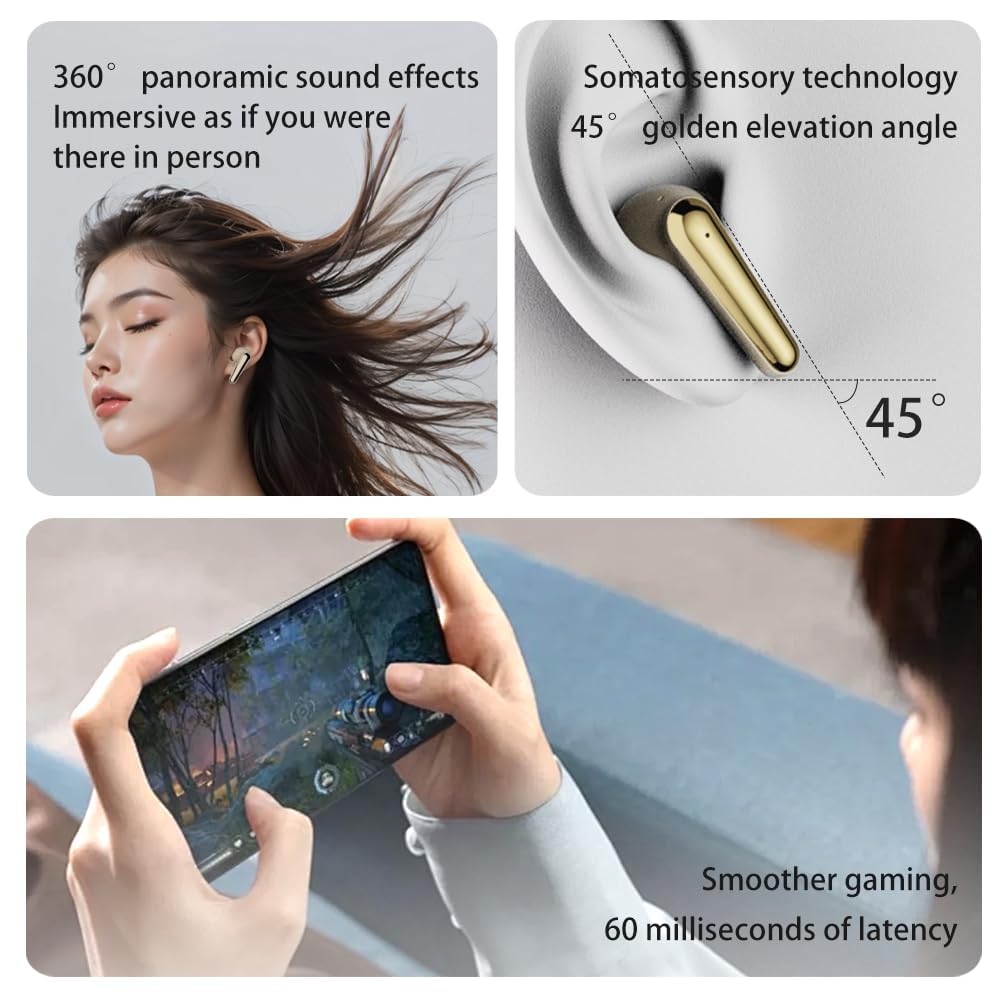 CXPSUE Wireless Earbuds Bluetooth 60H Playtime with Charging Case Noise Cancelling Mic in-Ear Stereo Sound Easy Pairing for Smartphone Sports