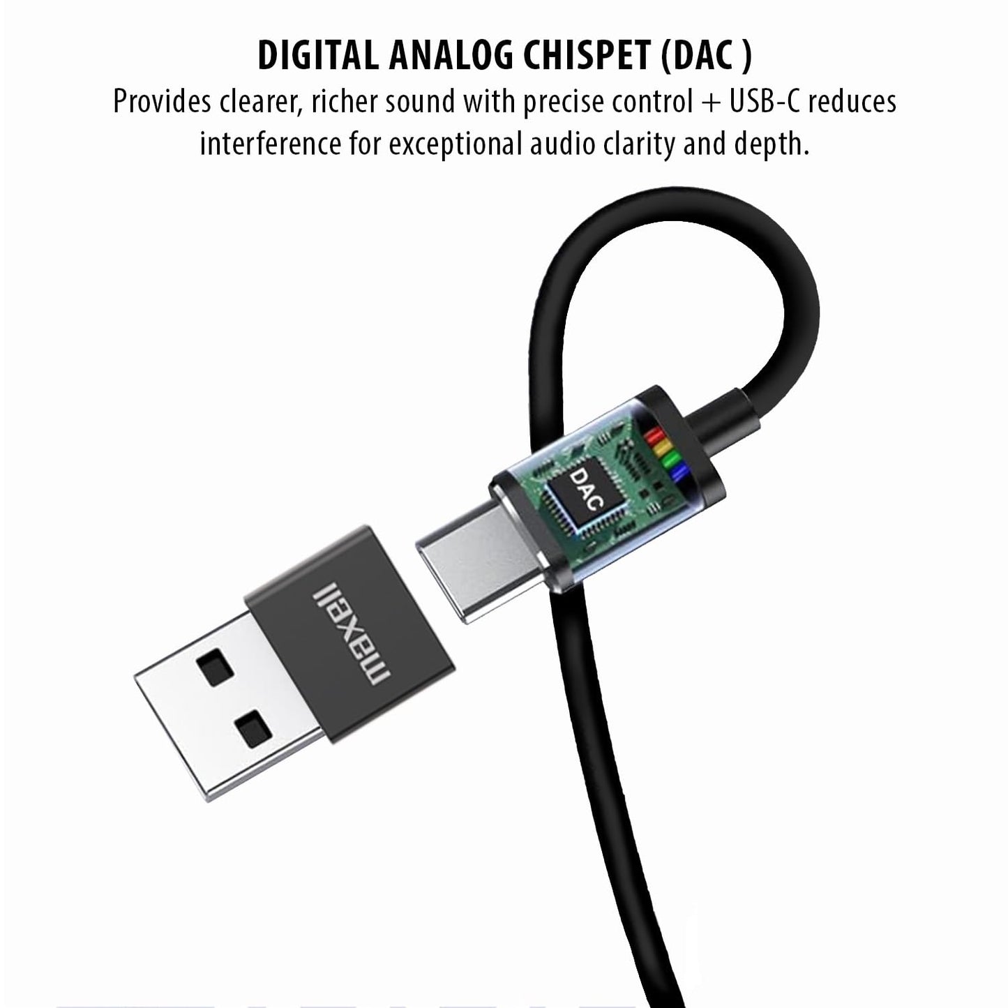 Maxell USB-C Wired Earbuds with USB-A Adapter, Built-in Microphone with Volume and Track Control, Compatible with All Devices with a USB-C and/or…