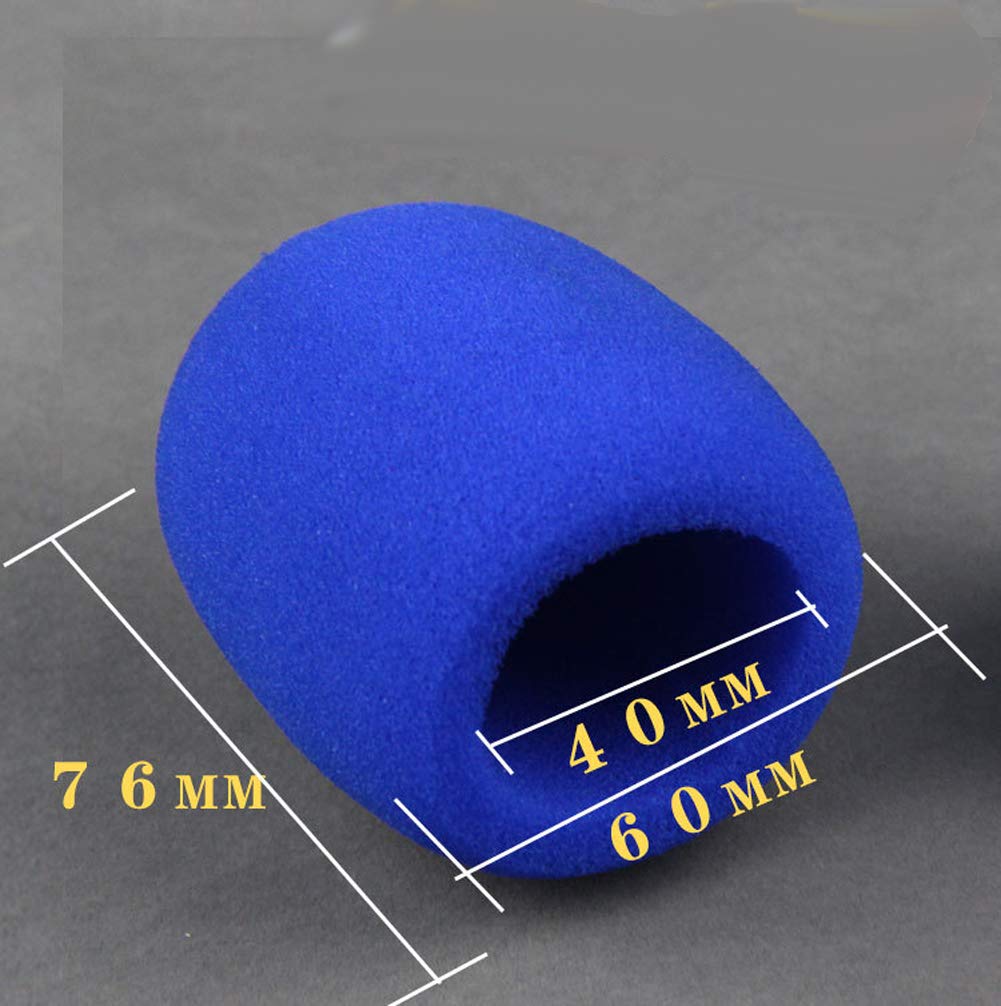 12 Pieces Shakeproof Anti-Rolling Handheld Microphone Windscreen Foam Cover & Mic Protection Silicone Ring & Bottom Rod Sleeve Holder Set for KTV