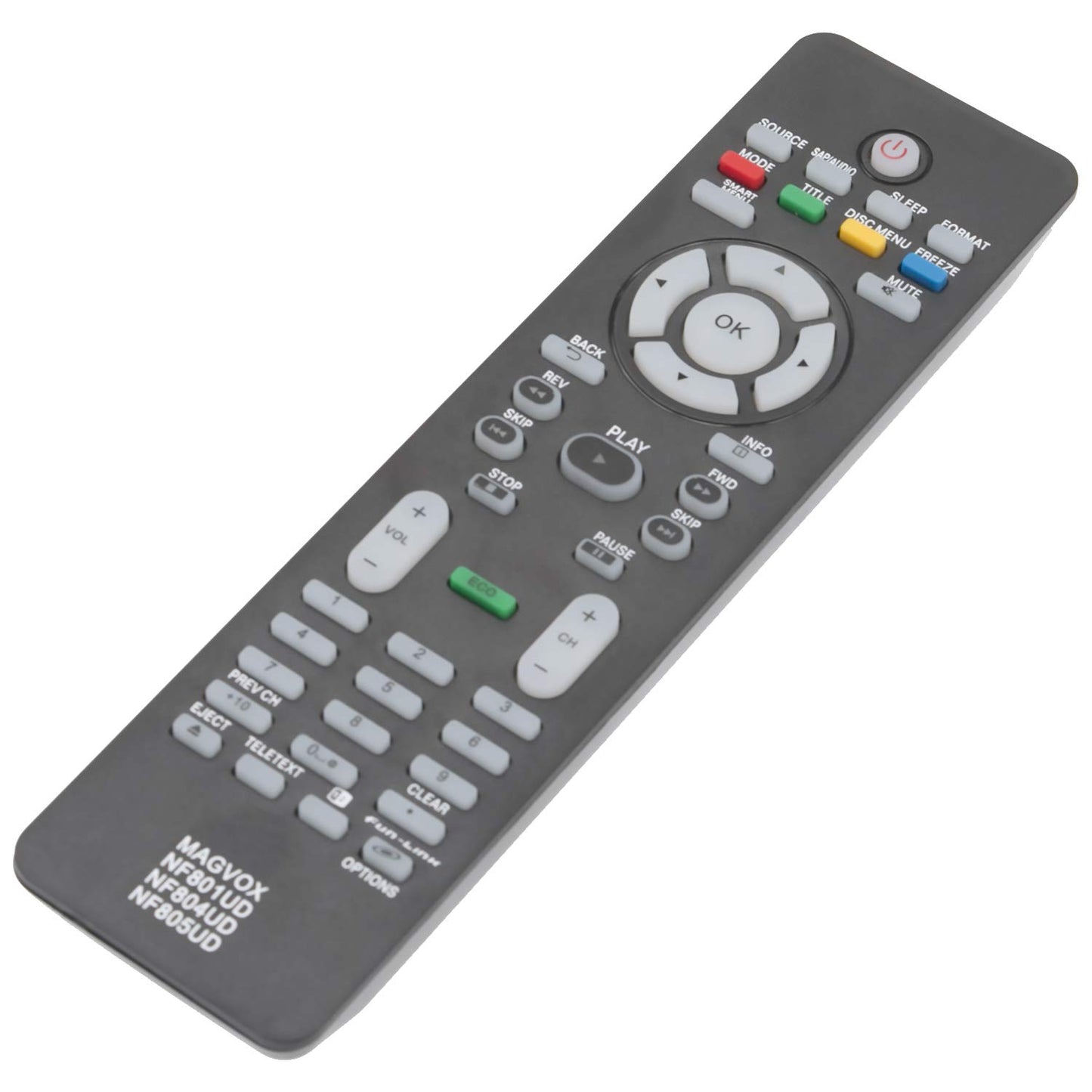 NF801UD NF805UD Replace Remote Control fit for Magnavox LCD LED TV MMT7797 19MF339B 22MF339B 32MF339B 42MF439B 46MF401BF7 37MD350B 40MF430B 46MF401B