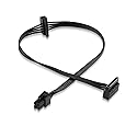 ELFJMZP ATX 4PIN to Dual SATA 15 PIN Adapter Extension Cable for Mechanical HDDs SSDs DVD/CD-ROMs (17.9 in./45.5 cm)