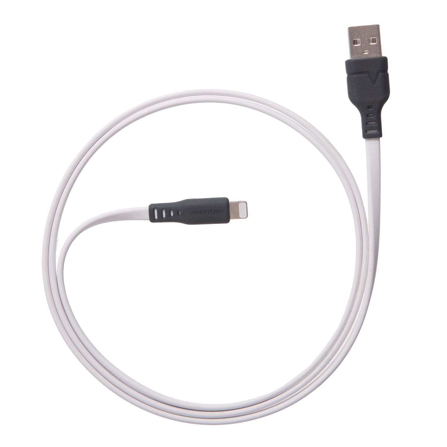 Ventev Flat USB A to Apple Lightning High Speed Tangle-Free 6 Foot Cable