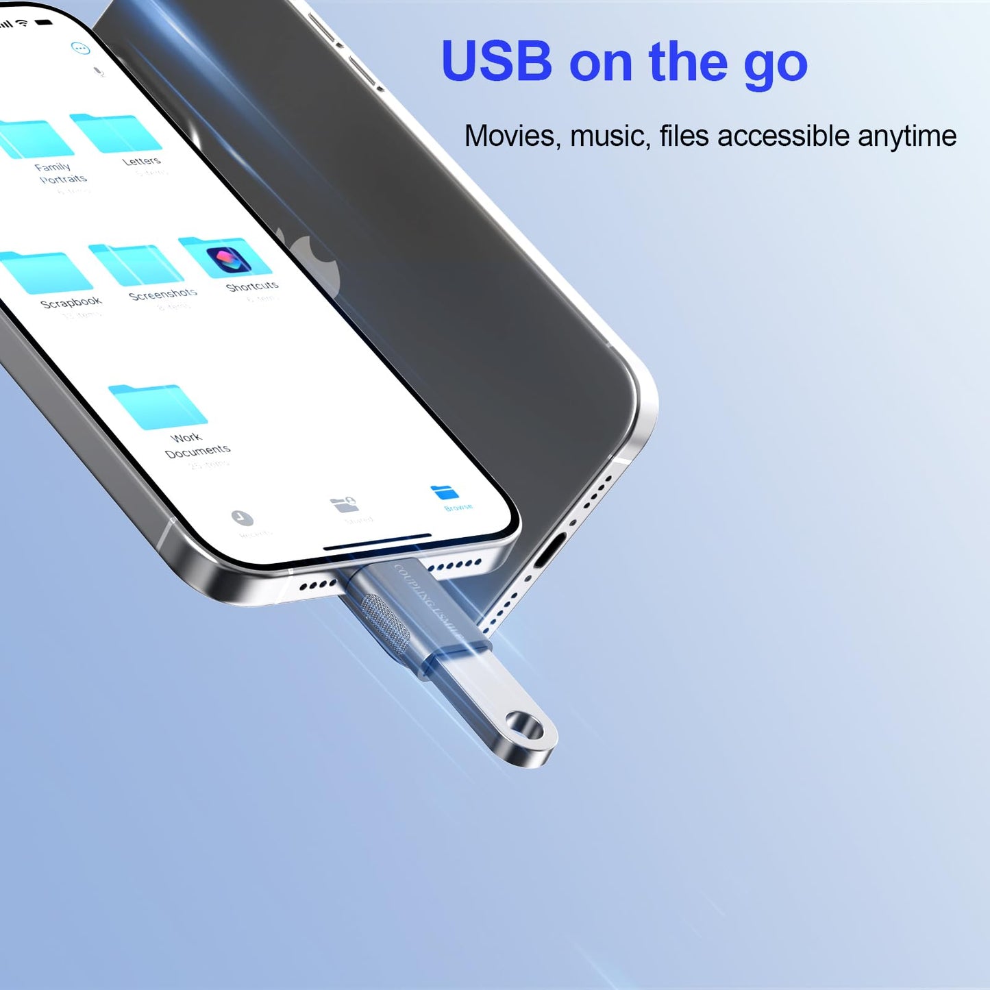 COUPLING USMILE USB C to USB Adapter 4-Pack, 10Gbps High-Speed Type C to USB 3.0 Adapter with OTG, Compatible with MacBook/iPhone 17/16/15/14, iPad…