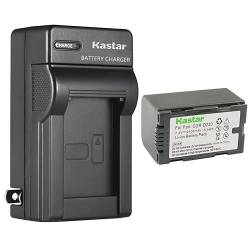 Kastar 1-Pack CGR-D16 Battery and AC Wall Charger Replacement for Panasonic PV-DC252, PV-DC352, PV-DV51, PV-DV52, PV-DV53, PV-DV73, PV-DV100