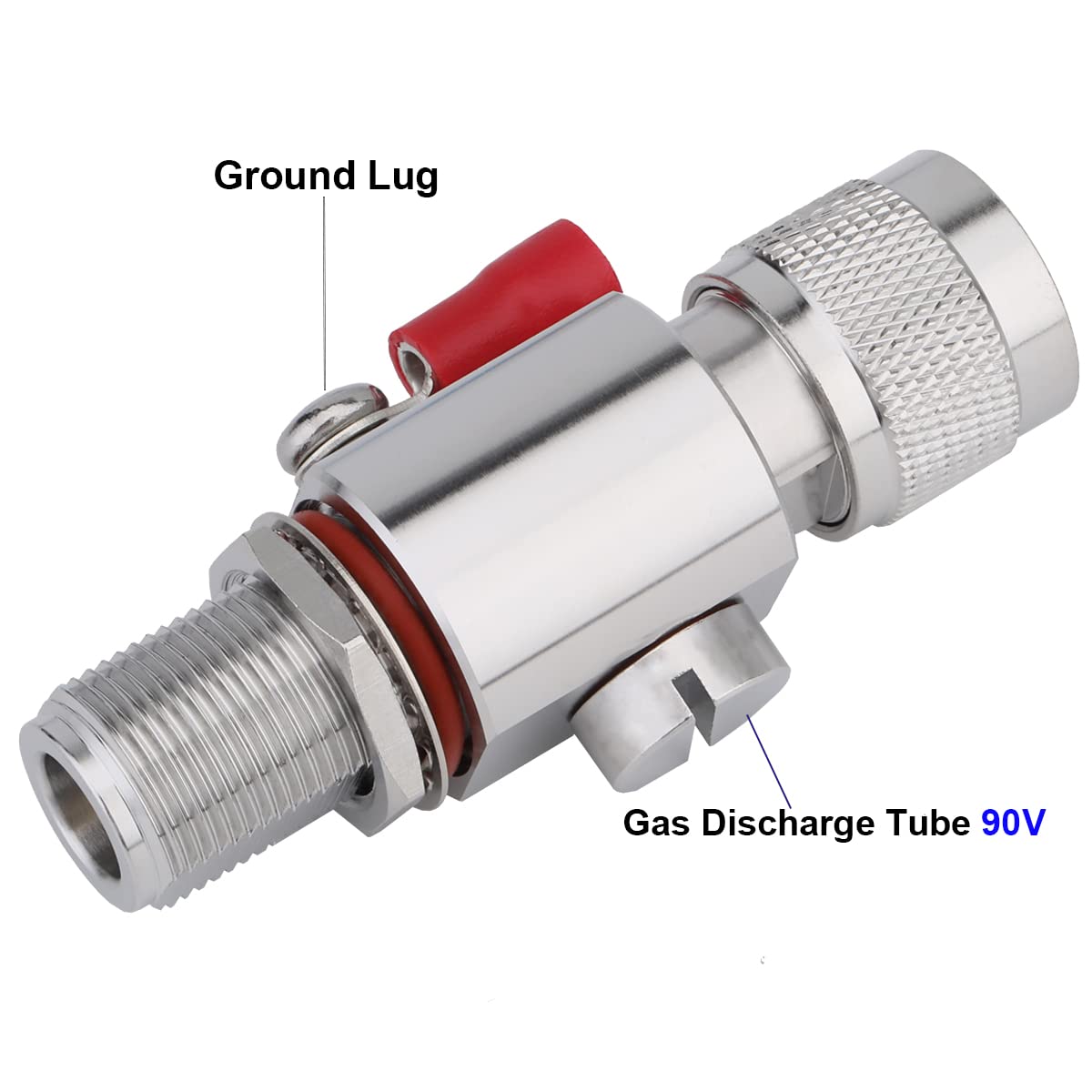 RFiotasy N Type Lightning Arrestor 0 to 6 GHz (N-Male/N-Female) 50ohm Pack 2