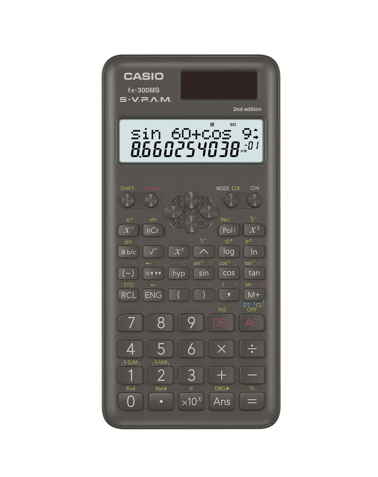 Casio fx-300MS Plus 2nd Edition - Standard Scientific Calculator with 2-Line Display | 10-Digit LCD, Trig, Stats, Fractions | Ideal for High School