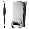 Luck&Link PS5 Console Center Part Protection Texture Sticker, Broken Diamonds - Black, Vinyl, Scratch Resistant, Fits Perfectly, Easy to Apply