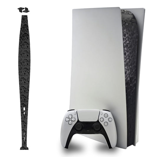 Luck&Link PS5 Console Center Part Protection Texture Sticker, Broken Diamonds - Black, Vinyl, Scratch Resistant, Fits Perfectly, Easy to Apply