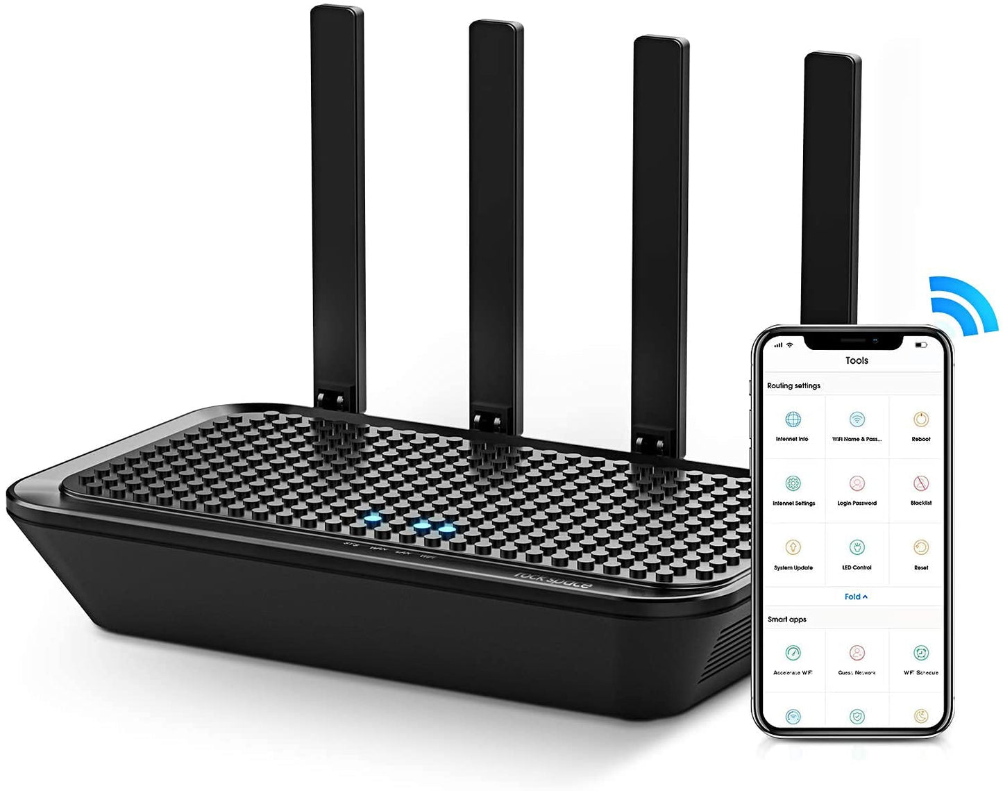 WiFi Router- AC2100 Dual-Band Smart Wi-Fi Router Upgrades to 2033 Mbps (5G) High-speed, Features MU-MIMO, 4 Gigabit LAN Ports, ONE SSID, Parental