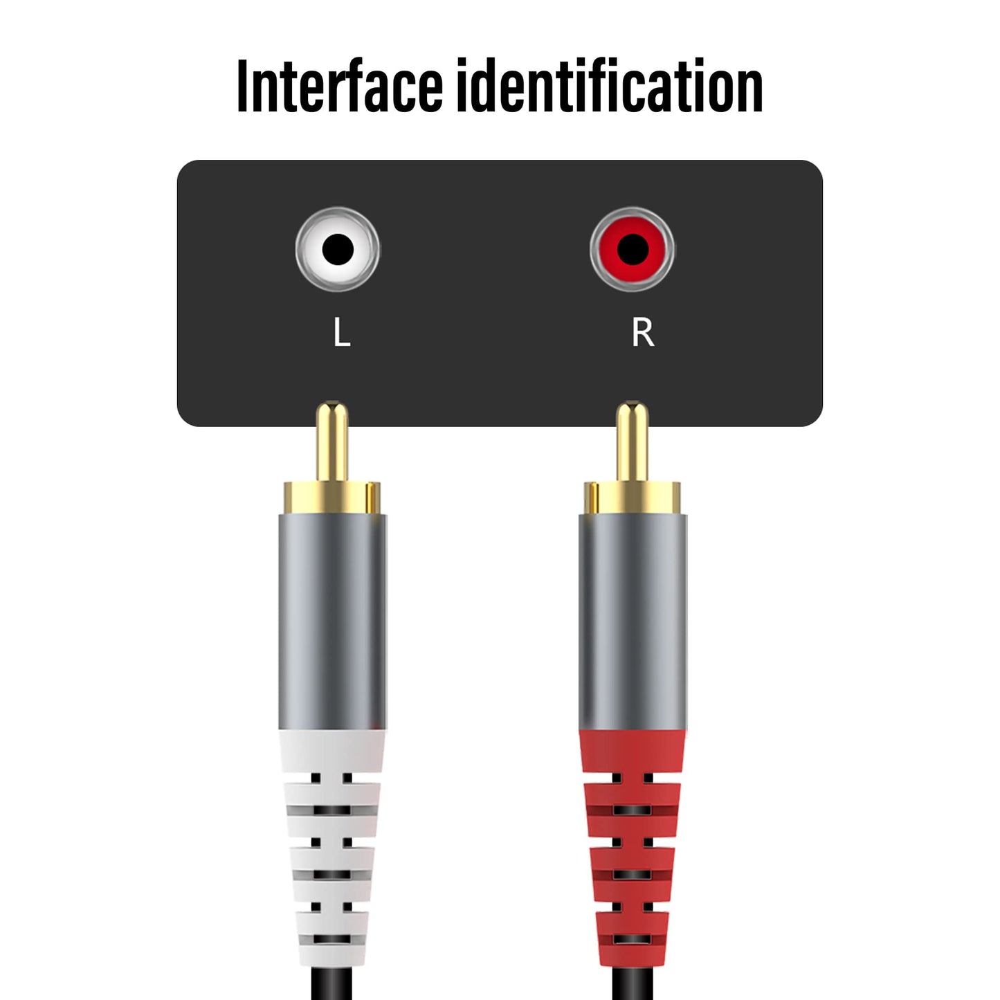 RCA Gold-Plated 2RCA Male to 2RCA Male Stereo Audio Cable - 1.5M/59Inch Compatible with Speaker, Amplifier, Receiver, Home Theater, Subwoofer