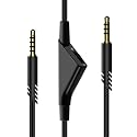 Tonmom Replacement for Astro A40 Cord, A10 Headset Cable Braided Wire, 6.5 Feet/2.0 M Volume Control Cable Compatible with Astro A40TR/A40/A10 Gaming