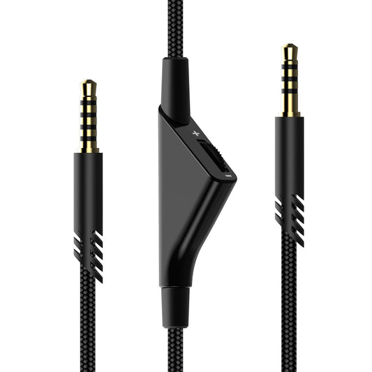 Tonmom Replacement for Astro A40 Cord, A10 Headset Cable Braided Wire, 6.5 Feet/2.0 M Volume Control Cable Compatible with Astro A40TR/A40/A10 Gaming