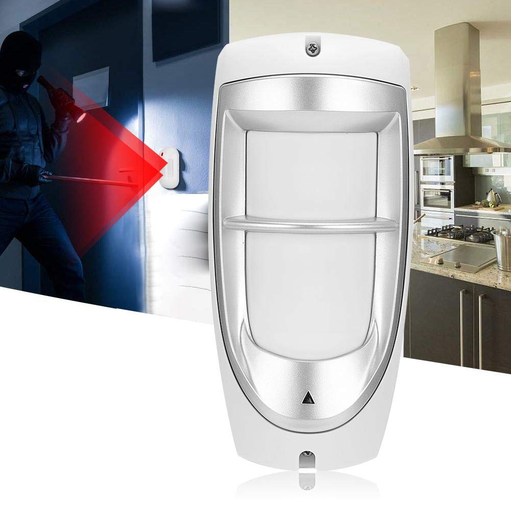 Dioche PIR Motion Sensor, Infrared Security Alarm, Outdoor Wired Double-Beam Infrared Immune Burglar Alarm System for Home Security