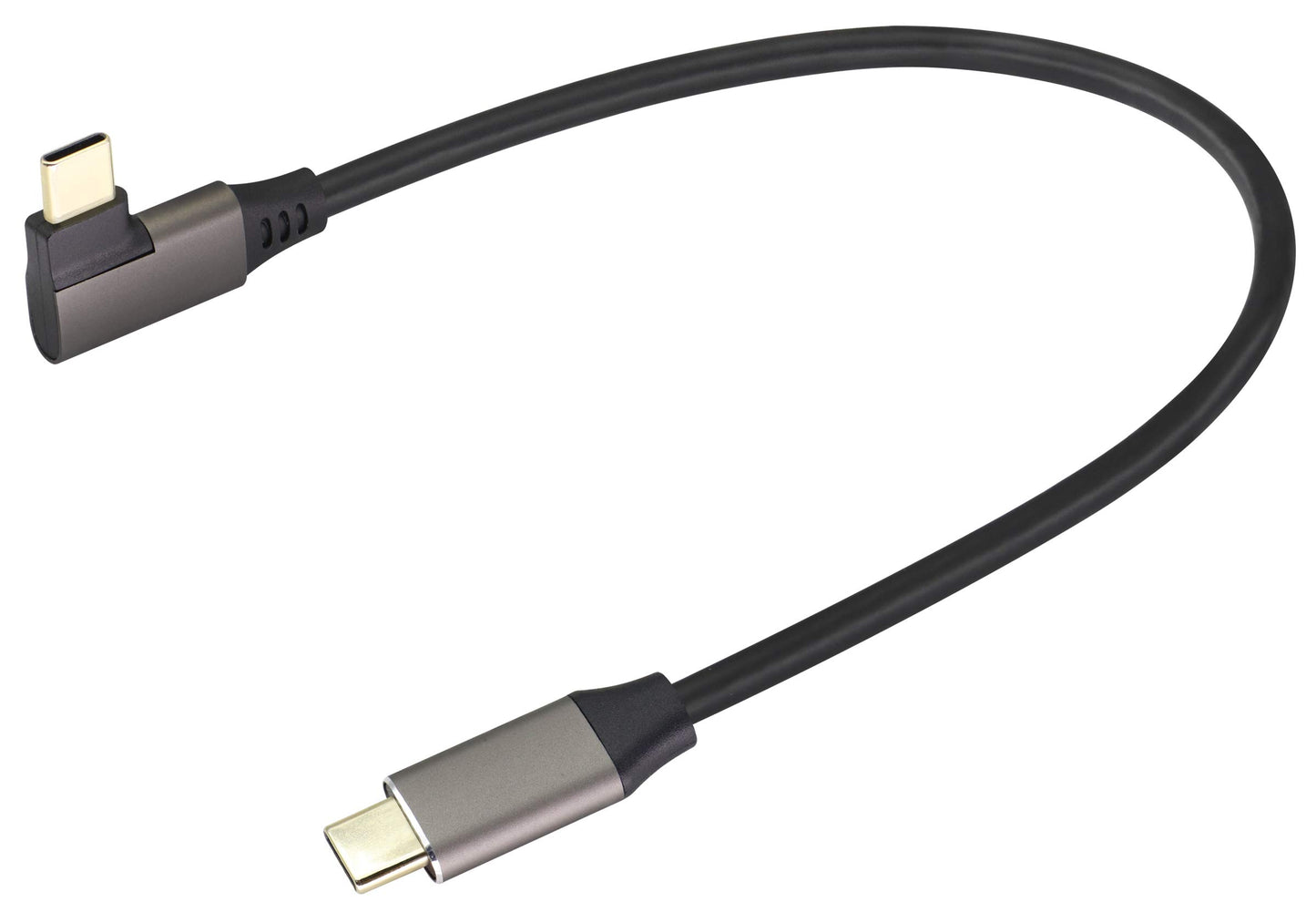 AAOTOKK 90 Degree USB 3.1 Type c to Type C Cable 60W&3A Right & Left Angled 3.1 USB Type C Male Extension Cable Supports Charging,Data,Audio,Video