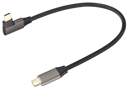 AAOTOKK 90 Degree USB 3.1 Type c to Type C Cable 60W&3A Right & Left Angled 3.1 USB Type C Male Extension Cable Supports Charging,Data,Audio,Video