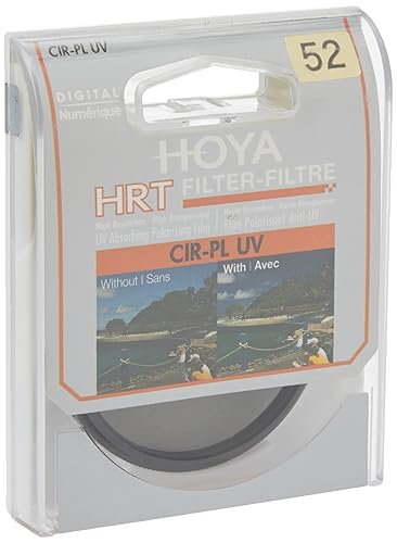 Hoya Circular Polarizer Filter (HRT CIR-PL UV) - 52mm Polarizing Filter with UV Absorbing Glass, High-Rate Transparency Film for Camera Lens