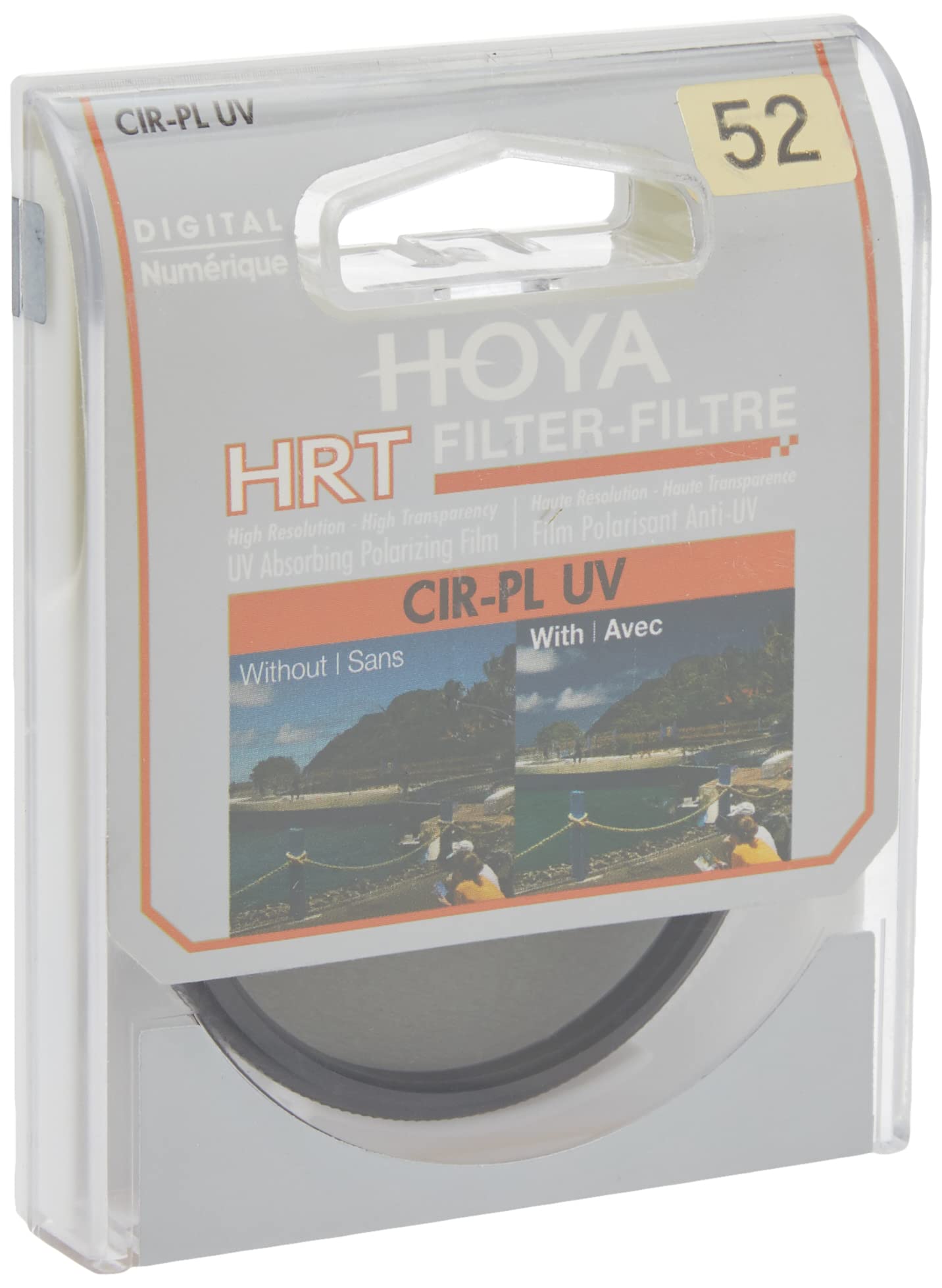 Hoya Circular Polarizer Filter (HRT CIR-PL UV) - 52mm Polarizing Filter with UV Absorbing Glass, High-Rate Transparency Film for Camera Lens
