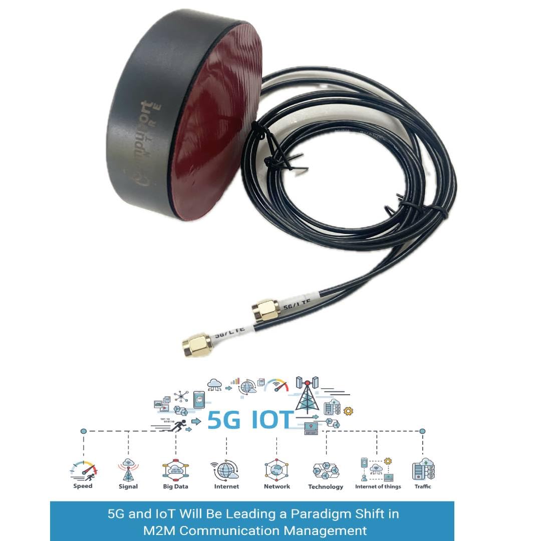 The CompuPort 5G Cellular Omni-Directional Magnetic/Adhesive Mount Puck Antenna is Designed for a Range of Cellular Applications, Including IoT