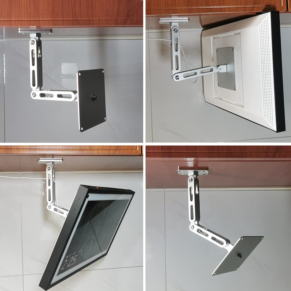 ATOPHK Under-Cabinet Mount? Aluminum Material Stand for Ech_ooo Show 15?Multi Angle Adjustment?Horizontal and Vertical Screens Rotate Freely?Ceiling