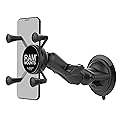 RAM MOUNTS X-Grip Windshield Phone Mount with Twist-Lock Suction Cup Base, Universal Car & Truck Smartphone Holder, B Size Medium Arm - RAP-B-166-UN7U