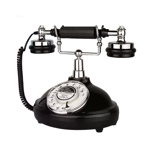 Retro Phone, TelPal Corded Landline Phone with Last Number Redial, Black Vintage Telephone for Home/Office/Hotel, Old Fashion House Telephone Set