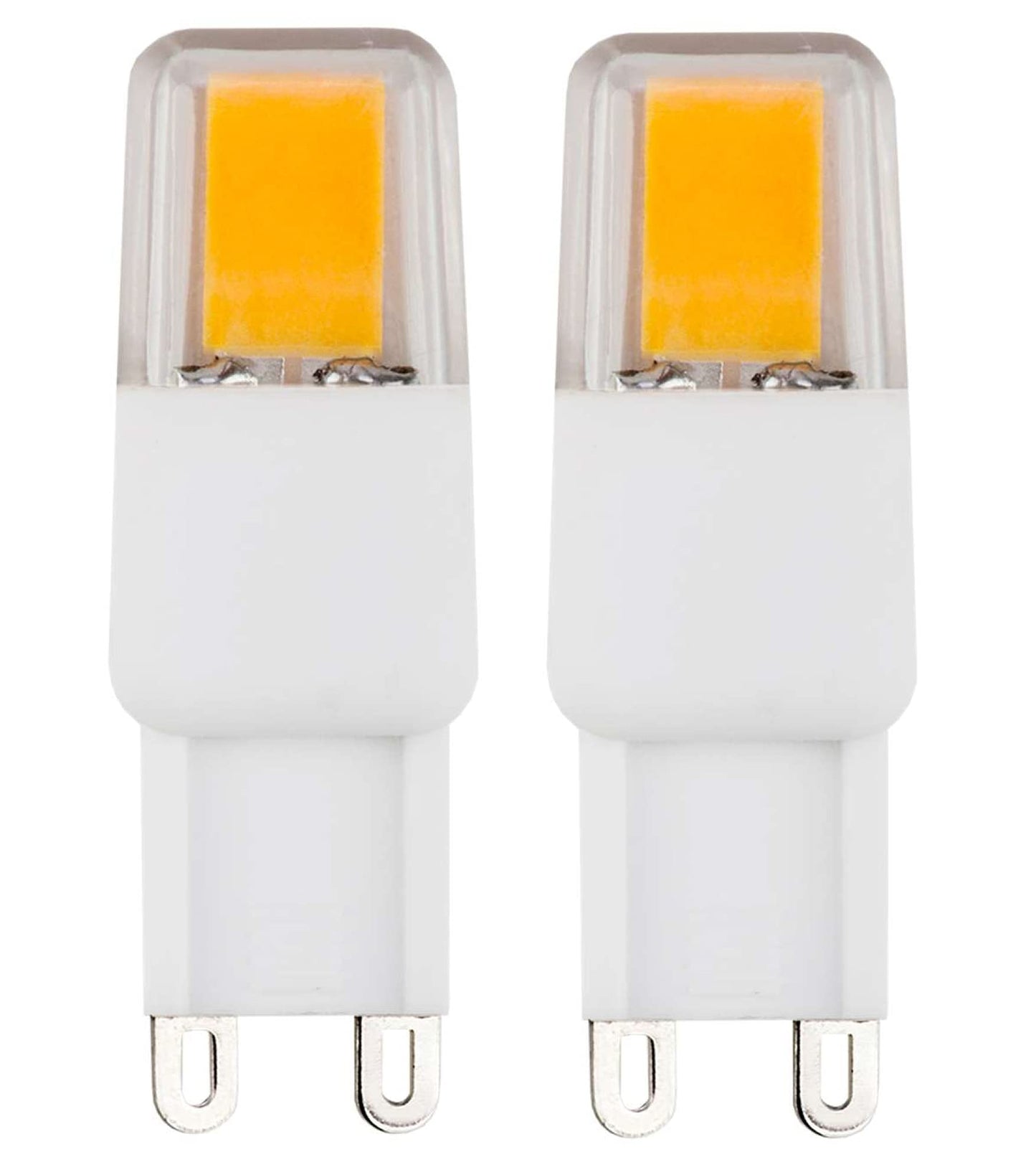 CBconcept UL Listed, G9 LED Light Bulb, 5 Pack, Epistar COB 2.3 Watt, 270 Lumen, Not Dimmable, Warm White 3000K, 360 degree Beam Angle, 120 Volt, 35W