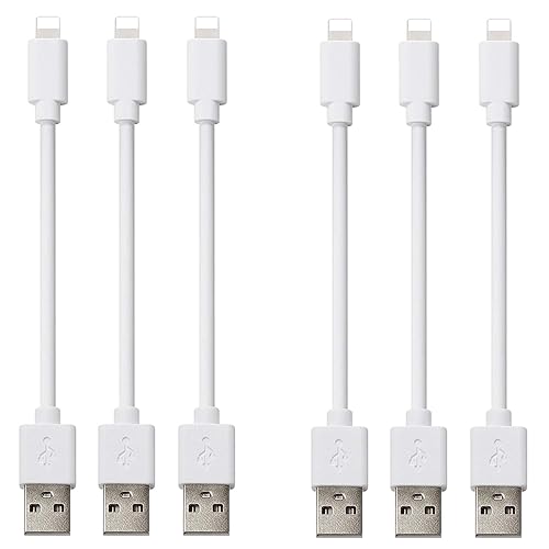 Short Phone Charger Cable (6 Pack 1 FT Cord) Compatible with Cellphone, All USB Charging Station, CLZHome Fast Charge & Sync Data Cables for Phone 11…