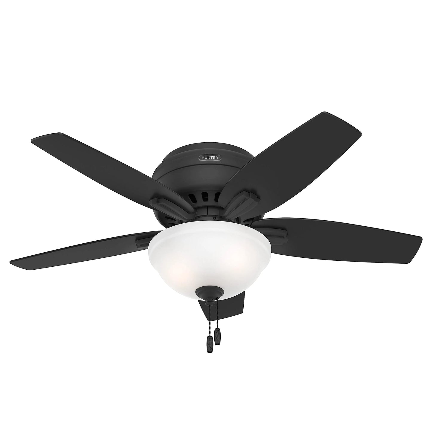 Hunter Fan 42 Inch Low Profile Matte Black Finish Indoor Ceiling Fan With LED Light Kit and Pull Chain (Renewed)