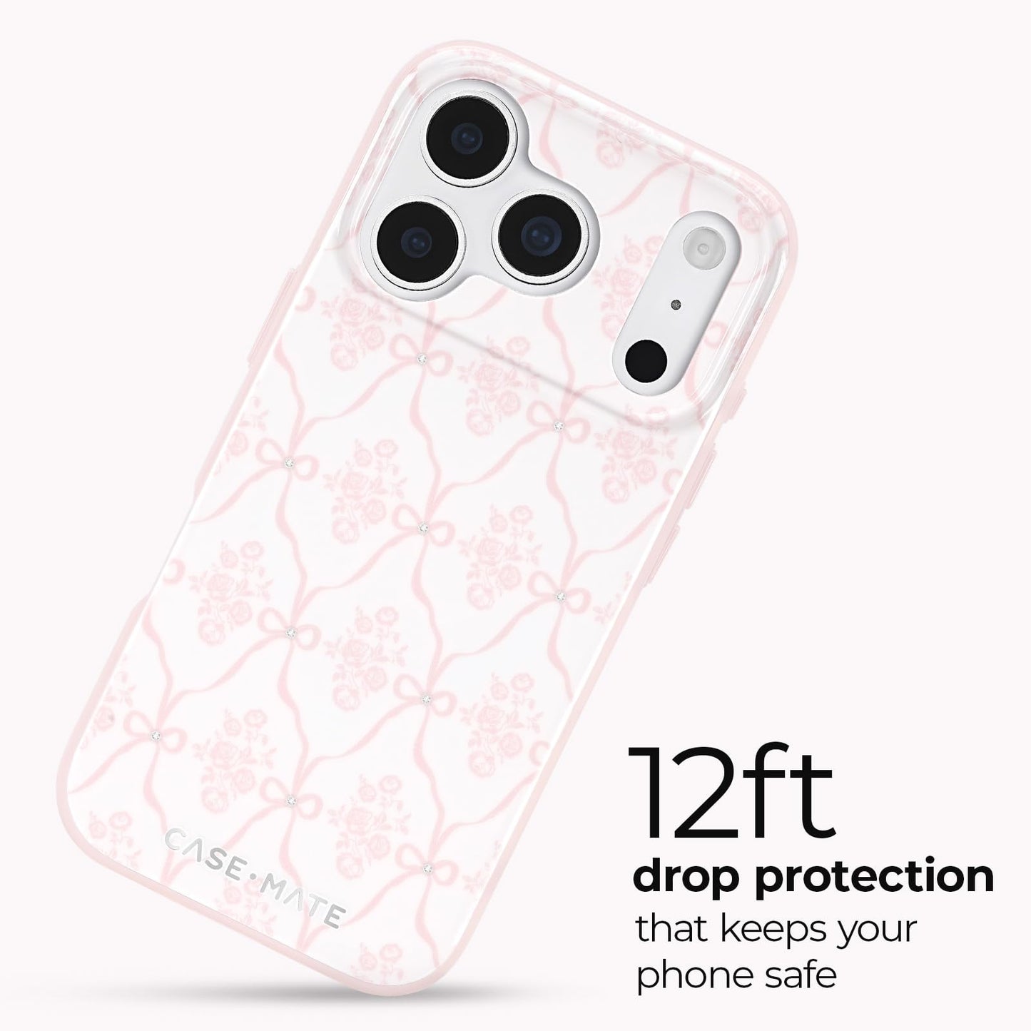 Case-Mate iPhone 17 Pro Case - Ballet Pink Bow