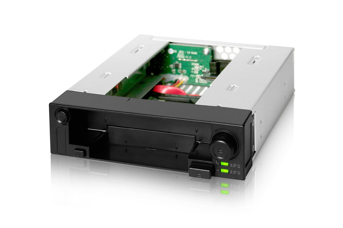 ICY DOCK 2 Bay 2.5" & 3.5" SATA HDD/SSD Hot Swap Mobile / Caddy / Docking for External 5.25" Bay | DuoSwap MB971SP-B