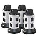 Bell+Howell Spin Power Strip Tower Surge Protector S/4-4 Outlets, 6 USB Ports, 40" Retractable Cord, 360° Rotation | Electric Charging Station