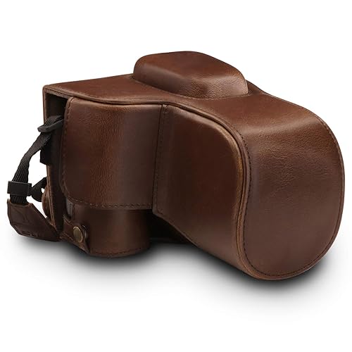 Megagear MG1536 Nikon D3500 Ever Ready Leather Camera Case and Strap - Dark Brown