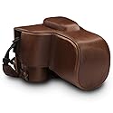 Megagear MG1536 Nikon D3500 Ever Ready Leather Camera Case and Strap - Dark Brown