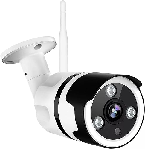 HD 1080P Wireless Security Camera 180 Degree Fisheye Outdoor Bullet IP Camera Smart WiFi CCTV Security Camera with IR Night Vision,Two-Way Audio