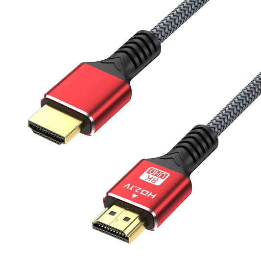 SkyeySnail 8K Fiber Optic HDMI Cable, Micro HDMI to HDMI 2.1, Detachable Type A+D, 48Gbps Ultra Speed, HDR, 3D, eARC, in Wall CL2 / CL3 Rated, Slim