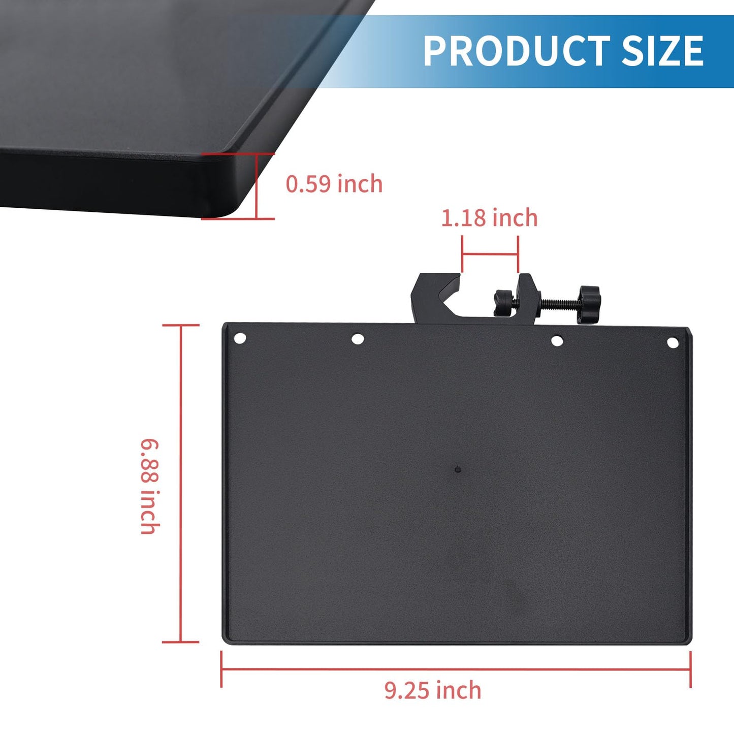 Saihisday Multi-Functional Phone Holder Microphone Stand Plastic Tray Live Broadcast Microphone Mic Rack Stand for Stage Live Streaming Concert