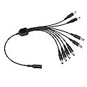 ZOSI 1 Female 2.1mm to 8 Male 2.1mm Plugs DC Power Y Splitter Adapter Cable for CCTV Security Camera