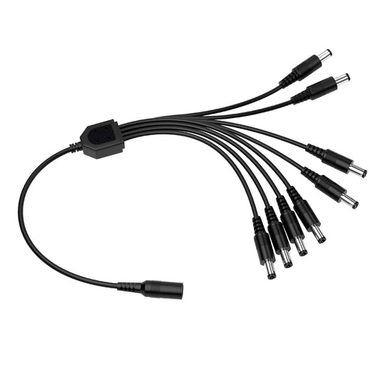 ZOSI 1 Female 2.1mm to 8 Male 2.1mm Plugs DC Power Y Splitter Adapter Cable for CCTV Security Camera