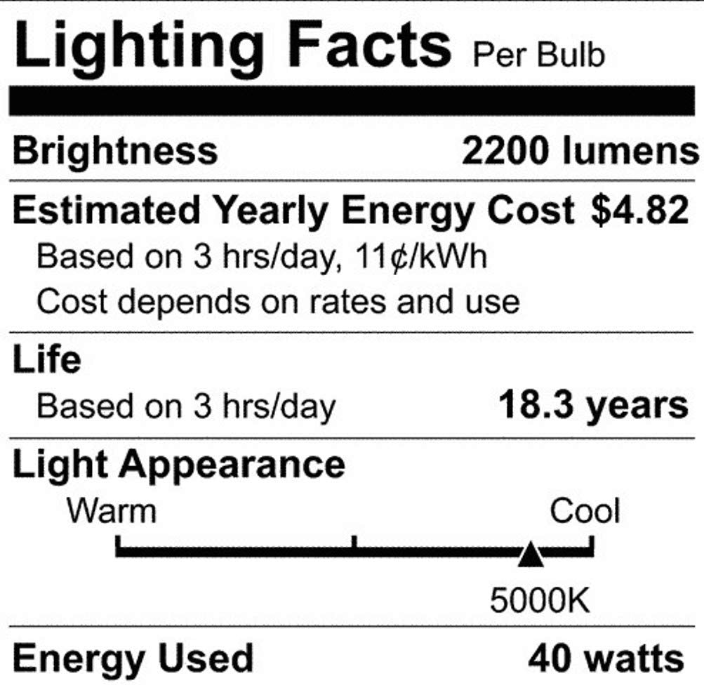 Sylvania Rapid Start 48" 40W T12 Linear Fluorescent Lamp, 5000K Daylight, 1 Pack