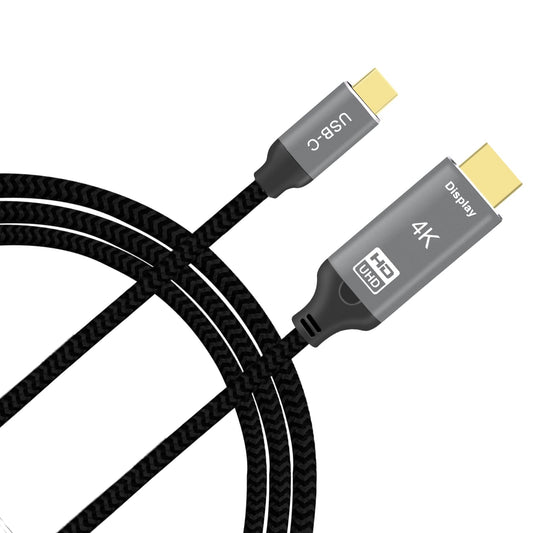 PAKLIMCN USB C to HDMI Cable 4K@60Hz 6FT Aluminum Type-C to HDMI 2.0 Cable Braided Cord - Thunderbolt 4/3 Compatible - Future UHD Visual Feast