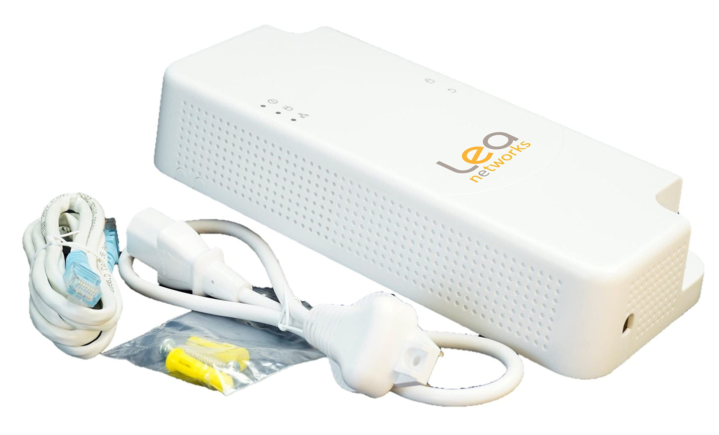 LEA Networks NetPower1800 PoE/PLC + NetSocket1800 PLC Kit. HPAV2 PLC Ethernet Over Powerline Adapter and 30W PoE with Built-in HPAV2 PLC