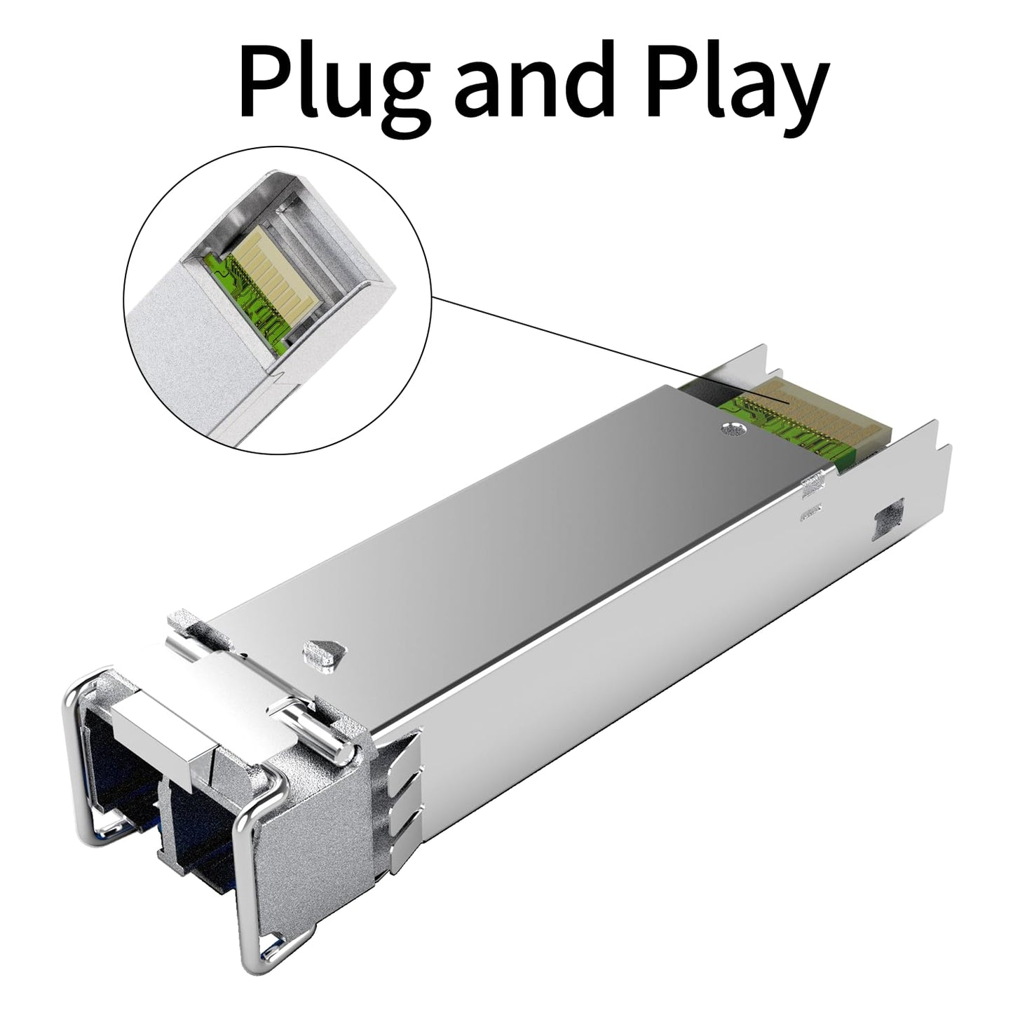 1.25G BiDi SFP Fiber Transceiver Module Pair, 1000BASE-BX-D, Single-Mode Simplex LC, Tx/Rx 1490nm/1310nm, DDM, SMF, Compatible with Cisco