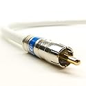 PHAT SATELLITE INTL - RCA Audio Cable, Bare Copper 18 AWG Solid Core Center Conductor, Gold Plated Pin, Brass Fittings, Bi-Shield 60% Braid 100% Foil