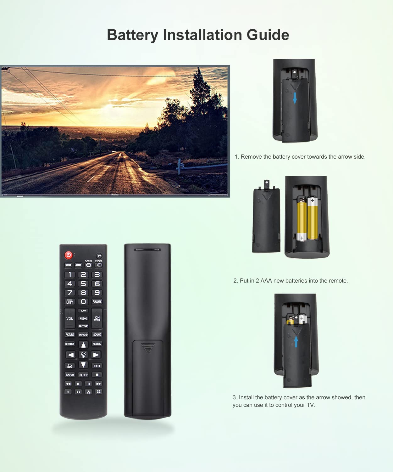 JISOWA Replacement Remote Control Universal for All LG LCD OLED UHD Plasma TV AKB73975711 AKB73715608 AKB73975722 AKB74475433 AKB74475455 24LF452B