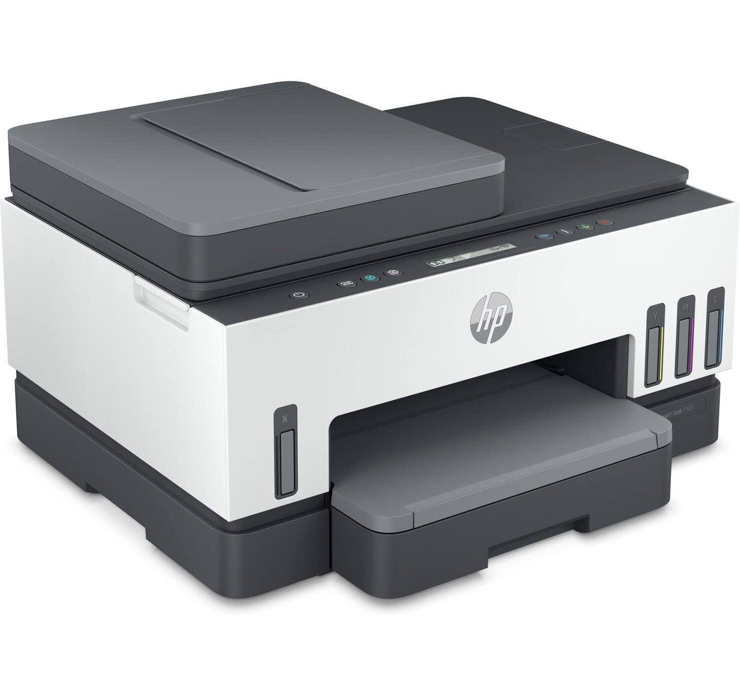 HP Smart -Tank 7301 Wireless All-in-One Cartridge-Free Ink Printer, Mobile Print, scan, Copy, Automatic Document Feeder - 28B70A (Renewed)