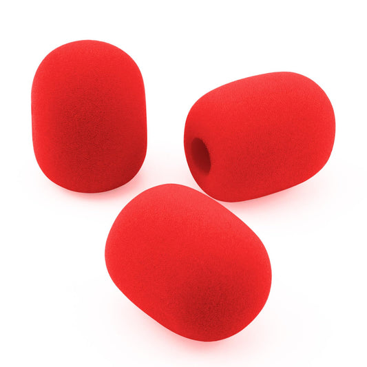 LEFXMOPHY Cloud 2 Mic Foam Replacement for HyperX Cloud II/Alpha/Alpha S/Mix/Core/Cloud Chat Headset Microphone Pop Filter Cover, 3 pack Red Hyper X