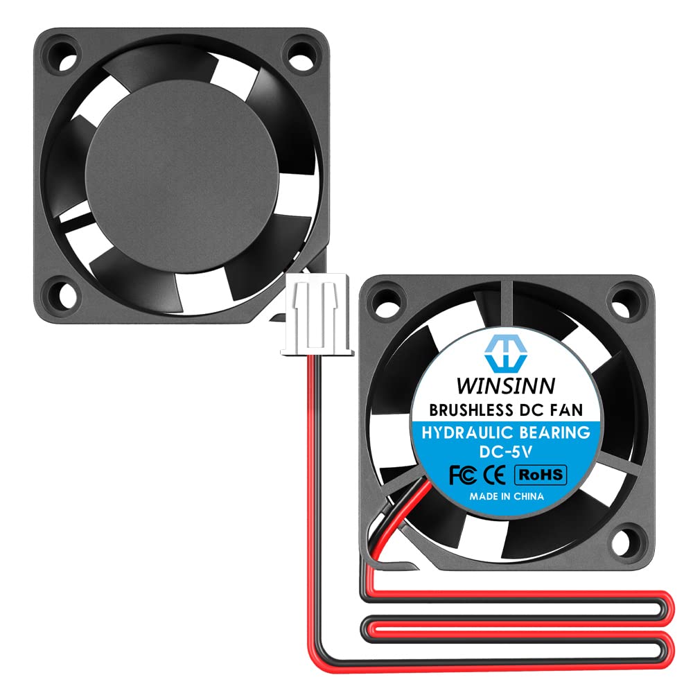 WINSINN 20mm 5V Fan - Hydraulic Bearing 12000 RPM 2010 Cooling Fan Replacement for Raspberry Pi/3D Printer/Small Server/Gaming Consoles/Network, 30cm